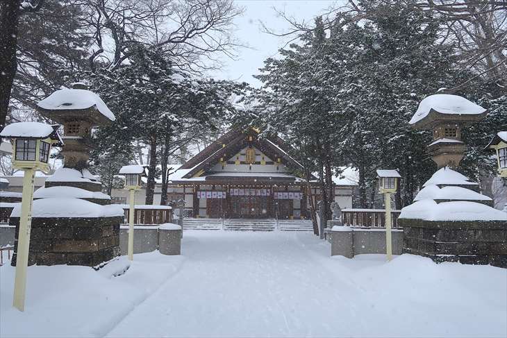 新琴似神社 参道 冬の景色