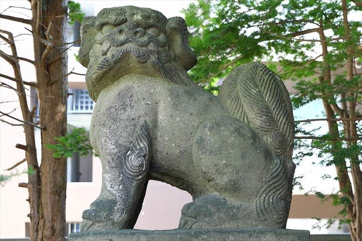 豊平神社 交通安全祈念塔の狛犬様