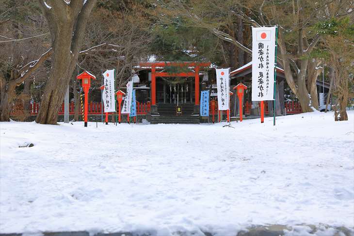 冬の札幌伏見稲荷神社
